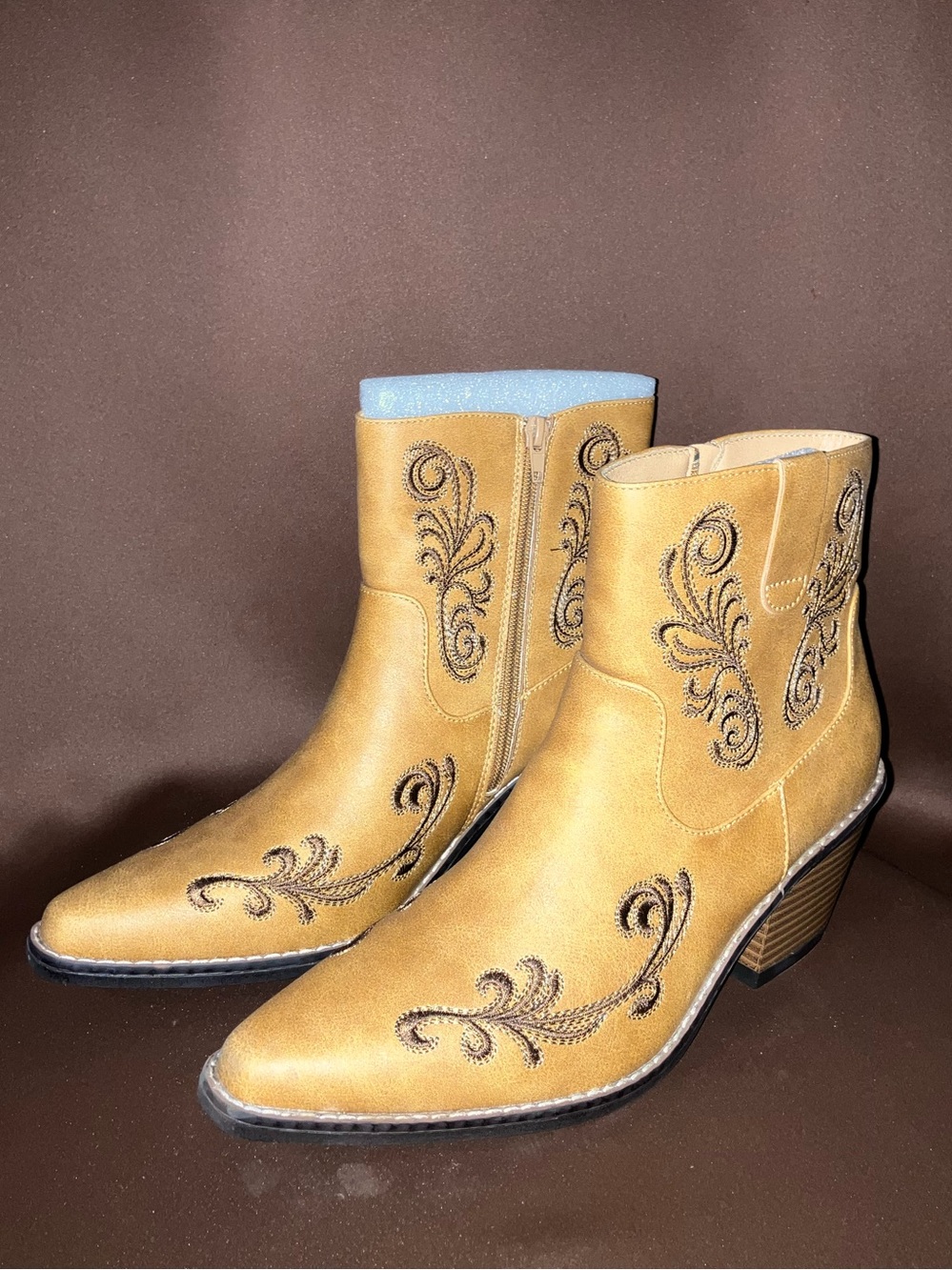 Womens' Embroidery Western Ankle Cowgirl Boots
